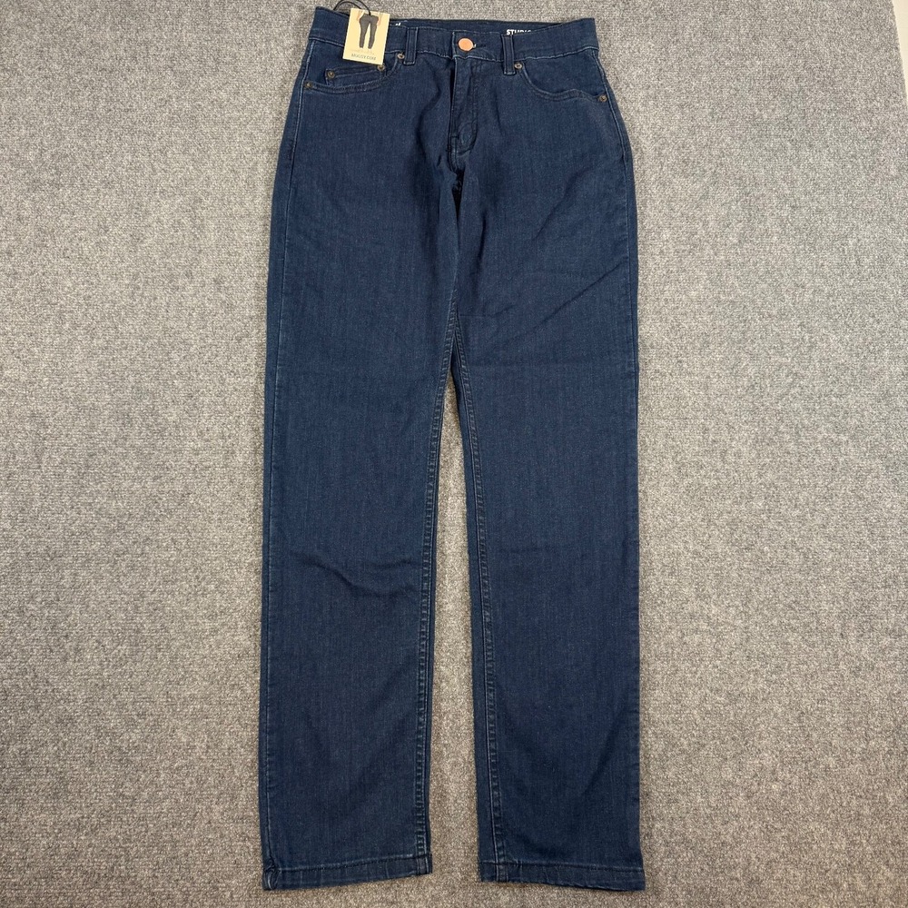 NWT Mugsy Jeans Mens 30x32 Blue Denim Studio Blues Dark Wash Stretch Classic Fit